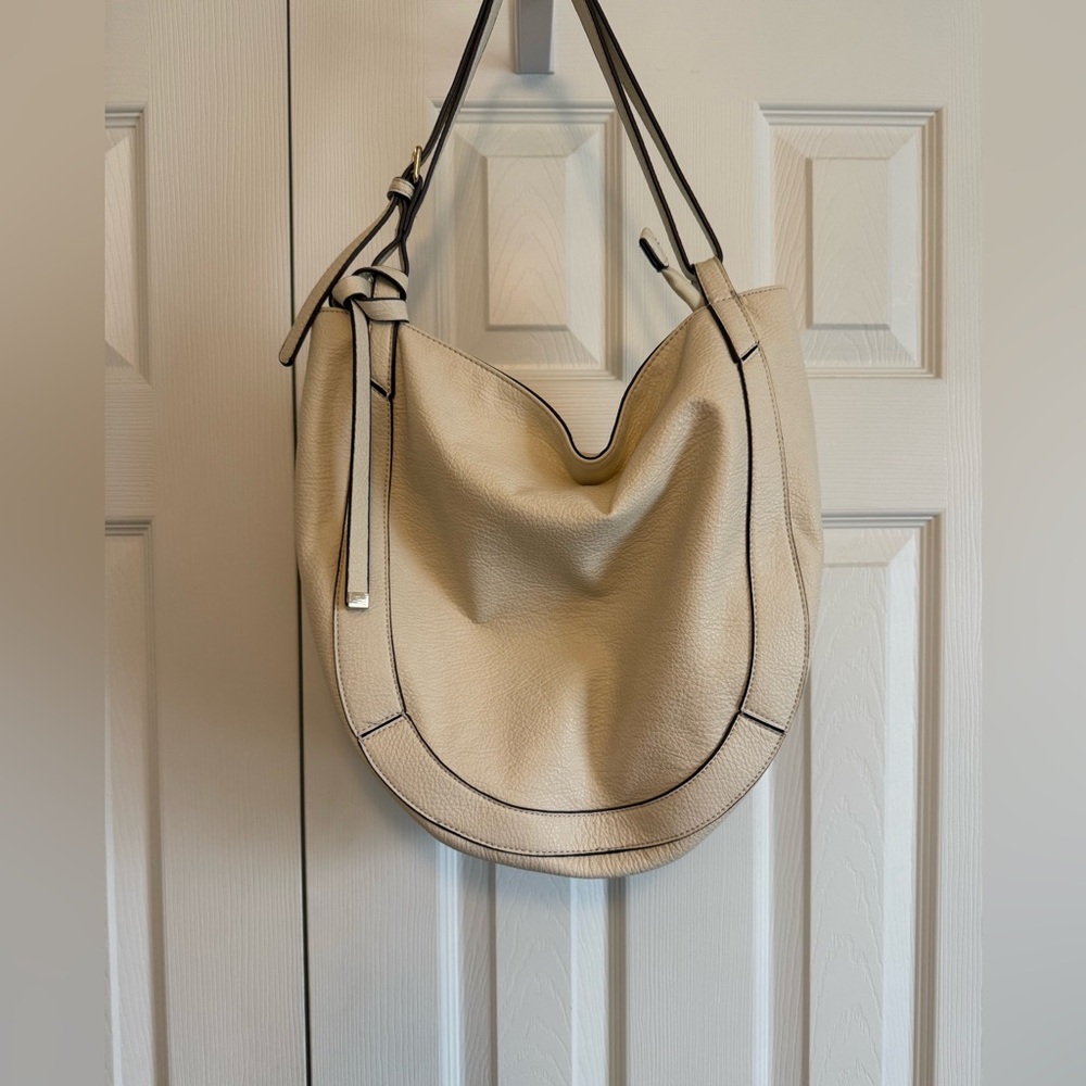 Elegant Cream Hobo Bag